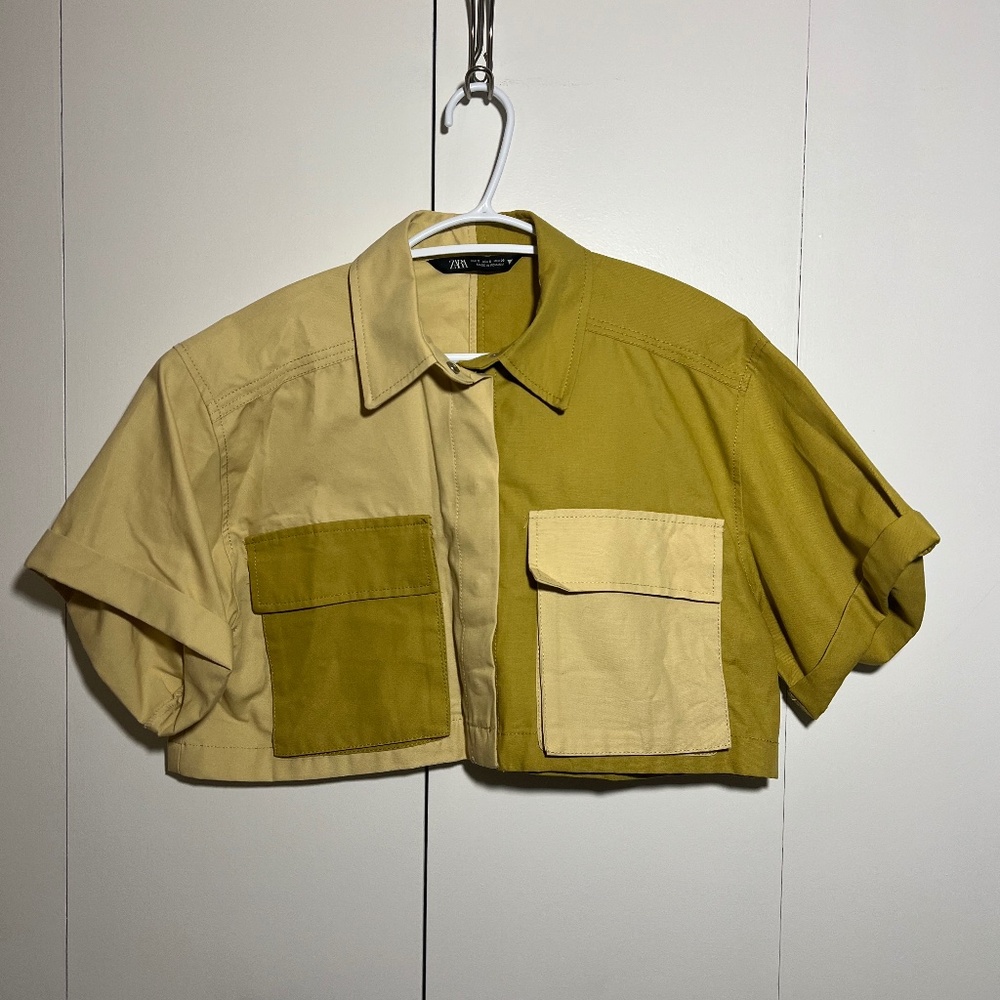 Zara Cropped Workwear Top